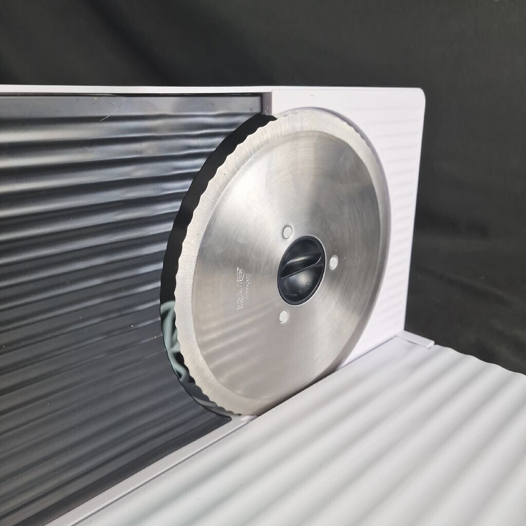 Severin AS3912 Compact Electric Food Slicer - Adjustable Thickness, Foldable Stainless Steel